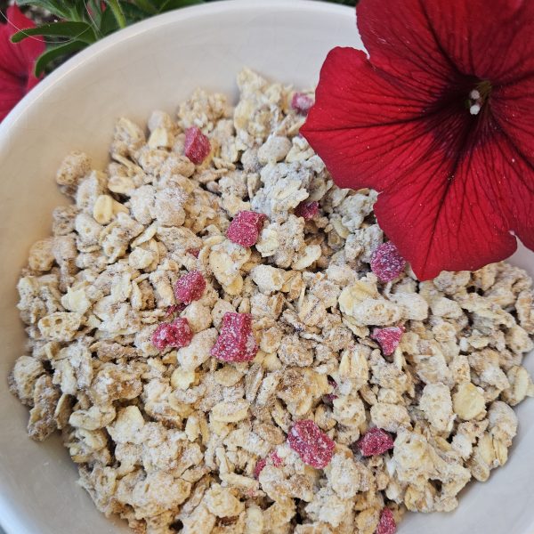 MUESLI CROCCANTI LAMPONI E YOGURT