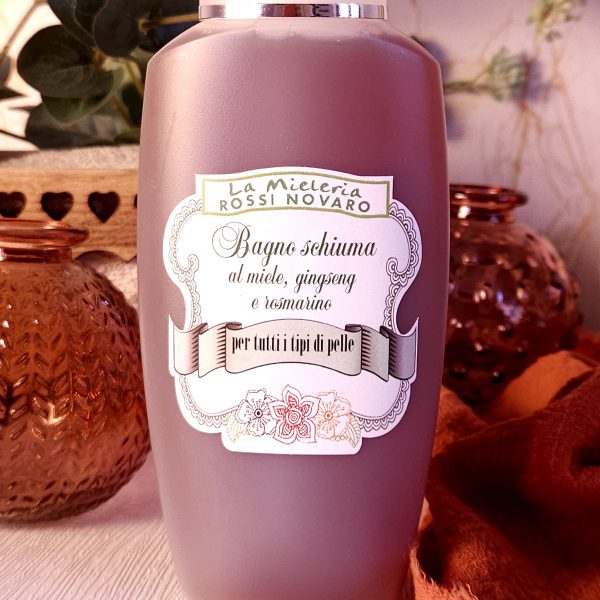 BAGNO SCHIUMA AL MIELE, GINSENG E ROSMARINO